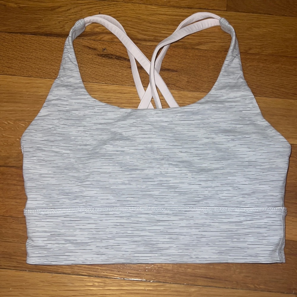 Striped Lululemon sports bra